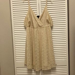 Cream floral lace dress